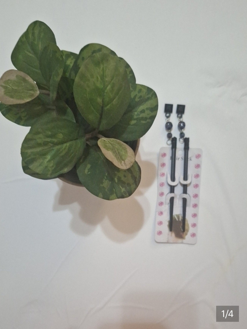 Unbranded Black Hair Stick Set with Beaded Accents